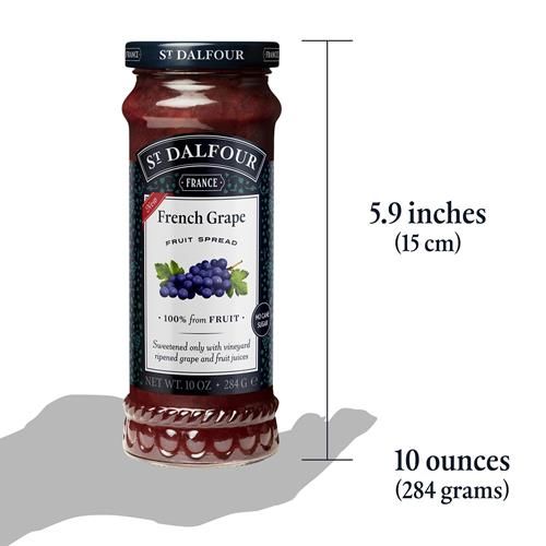 St. Dalfour French Grape Fruit Spread - 10Oz - 100% From Fruit, No Artificial Ingredients, Non-Gmo, No Cane Sugars, All Natural, Made In France