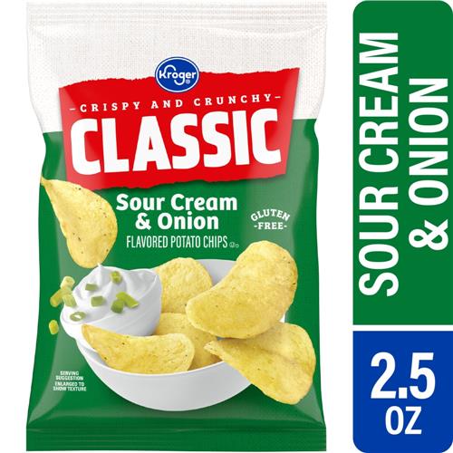 Kroger Sour Cream and Onion Potato Chips 2.5 oz