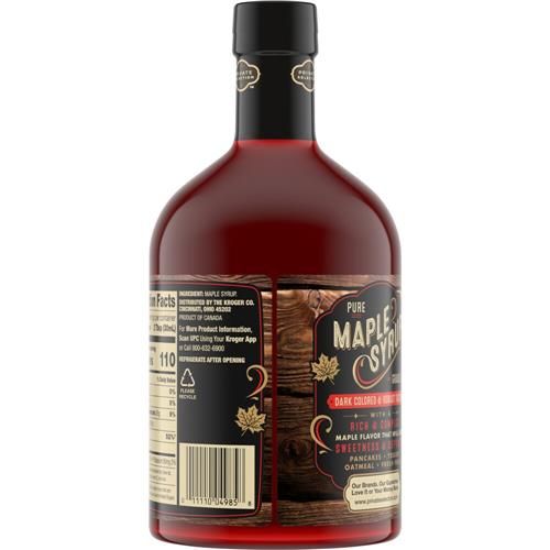 Private Selection 100% Pure Grade A Dark Color Maple Syrup 32 fl oz