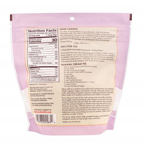 Bobs Red Mill Corn Starch, 18Oz (Pack Of 1) - Gluten Free, Vegan, Kosher