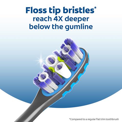 Colgate 360° Advanced Floss-Tip Soft Bristles Toothbrush For Adults, 2 Pack