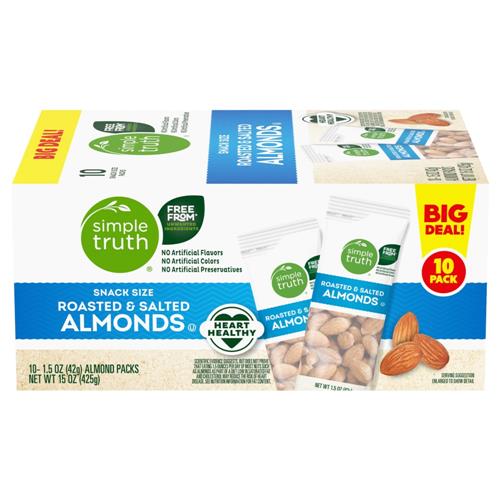Simple Truth Roasted Almond Tube Multi Pack 10 ct / 1.5 oz