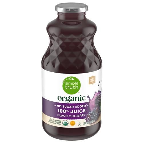 Simple Truth Organic No Sugar Added Black Mulberry 100% Juice 32 fl oz