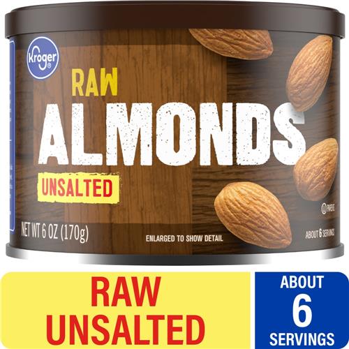 Kroger Raw Unsalted Almonds 6 oz