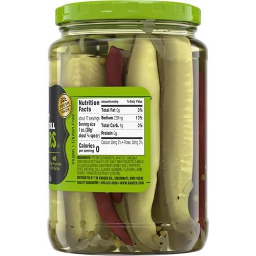 Kroger Zesty Kosher Dill Pickle Spears 24 fl oz