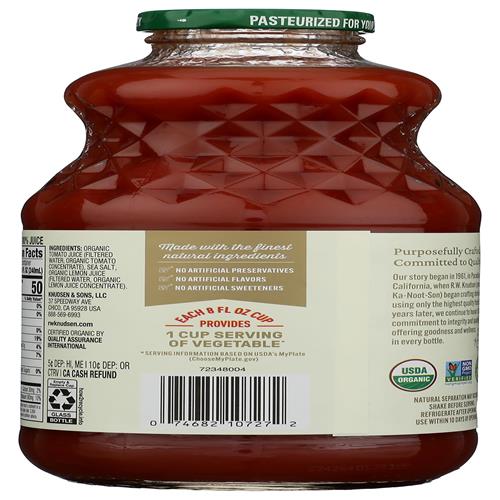 R.W. Knudsen Organic Tomato Juice, 32 Ounces (Packaging May Vary)