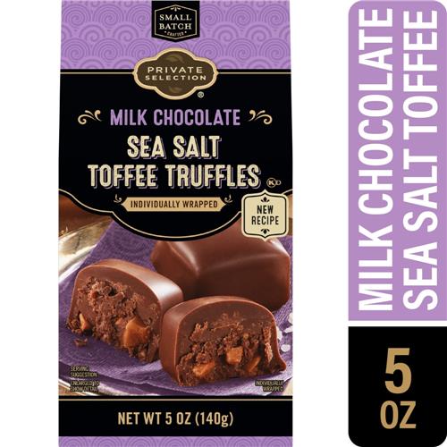 Private Selection Milk Chocolate Sea Salt Toffee Truffles 5 oz