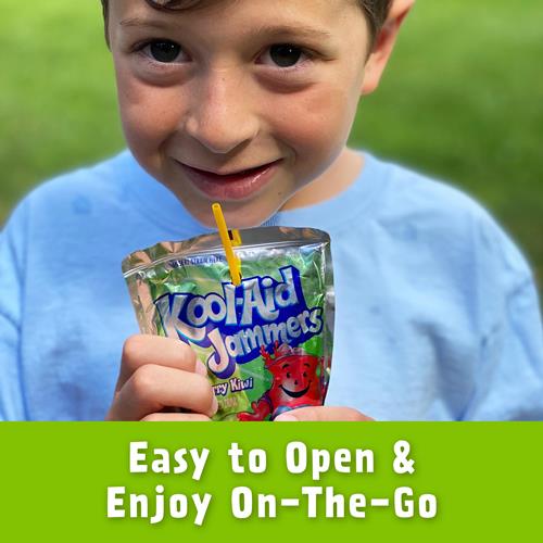 Kool-Aid Jammers Strawberry Kiwi Flavored Drink, 10 Ct Box, 6 Fl Oz Pouches