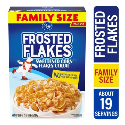 Kroger Frosted Flakes Cereal Family Size 26.8 oz