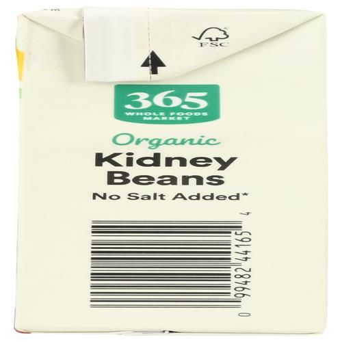 Whole Foods Market, Organic Kidney Beans No Salt Added, 13.4 Oz