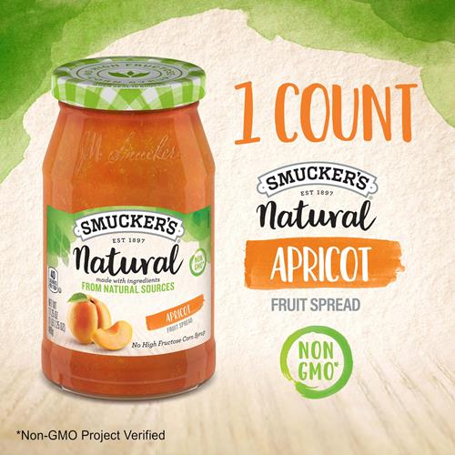 Smuckers Natural Apricot, 17.25 Ounce