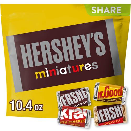 Hersheys Miniatures Assorted Chocolate Candy Share Pack, 10.4 Oz