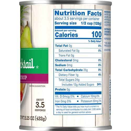 Kroger Canned Fruit Cocktail in Heavy Syrup 15.25 oz
