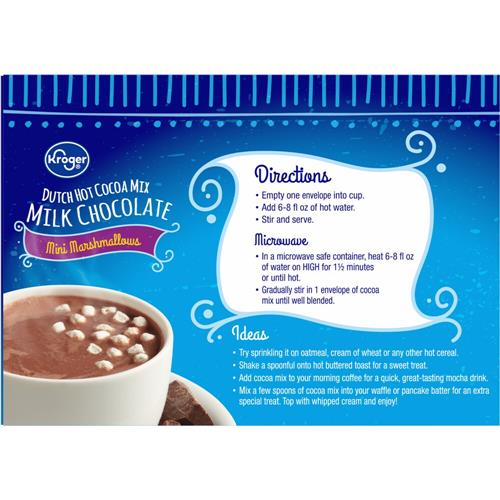 Kroger Dutch Milk Chocolate Hot Cocoa with Mini Marshmallows 8 ct