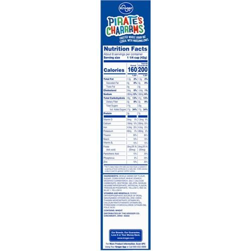 Kroger Pirates Charrrms Cereal 11.5 oz