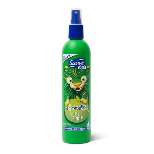 Suave Kids Detangler Spray For Tear-Free Styling Silly Apple Dermatologist-Tested Hair Detangler Formula 10 Oz