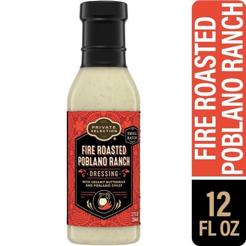 Private Selection Fire Roasted Poblano Ranch Salad Dressing 12 fl oz
