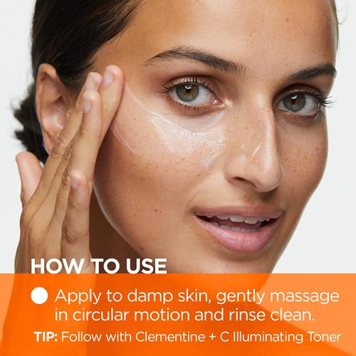 Andalou Naturals Complexion Evening Meyer Lemon + C Creamy Cleanser, Face Wash For Uplifted Tone & Smoother Texture, Helps Renew Skin Vitality & Even Complexion, Cruelty Free, 6 Oz