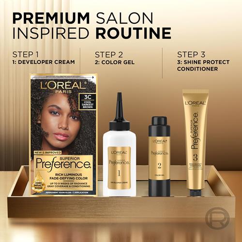 Loreal Paris Superior Preference Fade-Defying + Shine Permanent Hair Color, 7La Lightest Auburn, Pack Of 1, Hair Dye