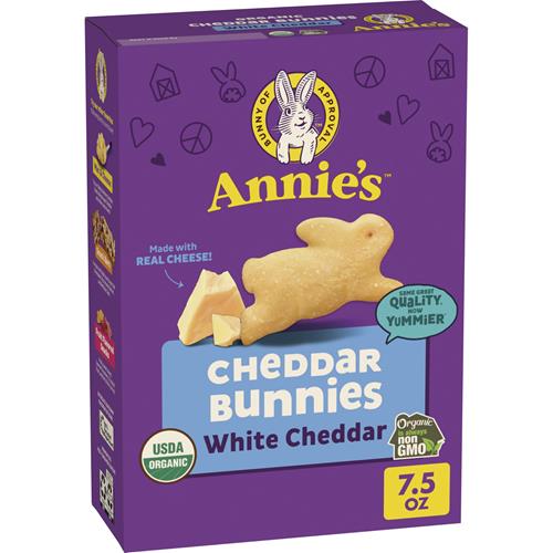 Annies Organic White Cheddar Bunnies Baked Snack Crackers, 7.5 Oz