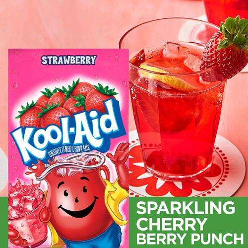 Kool-Aid Unsweetened Caffeine Free Strawberry Zero Calories Powdered Drink Mix 1 Count Pitcher Packet