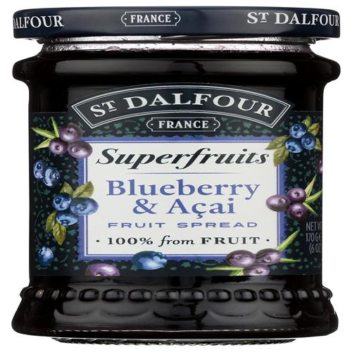 St Dalfour Blueberry & Acai Superfruits Spread, 6 Oz