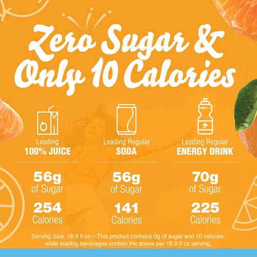 Crystal Light Citrus Naturally Flavored Powdered Drink Mix With Caffeine, 10 Ct On-The-Go-Packets