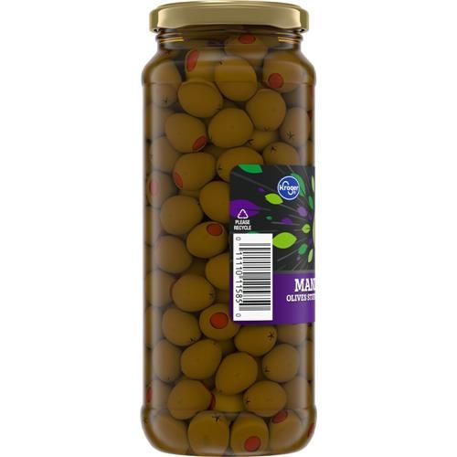 Kroger Pimiento Stuffed Manzanilla Olives 14 oz