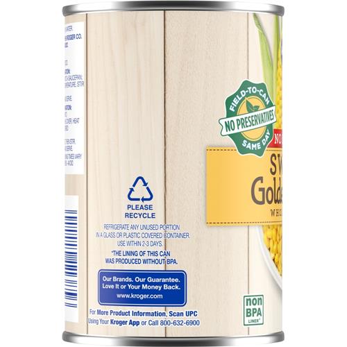 Kroger Whole Kernel Canned Golden Corn 15.25 oz