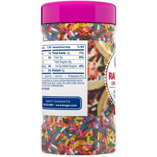 Kroger Rainbow Sprinkles Dessert Topping 9 oz