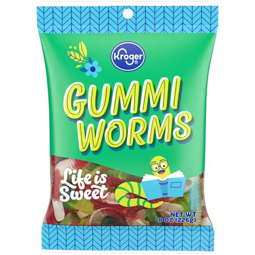 Kroger Gummi Worms Candy 8 oz