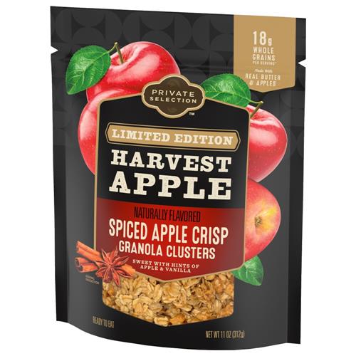 Private Selection Harvest Apple Spiced Apple Crisp Granola Cereal Clusters 11 oz