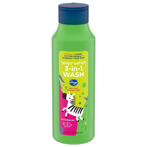 Kroger Soapy Safari Watermelon Scented 3-In-1 Body Wash Shampoo & Conditioner 22.5 fl oz