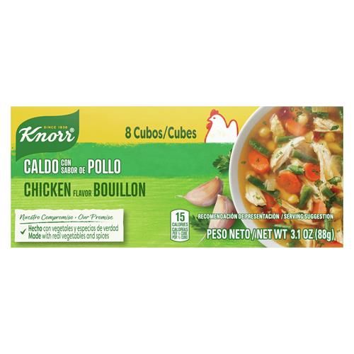 Knorr Cube Bouillon, Chicken, 8 Cubes, 3.1 Oz