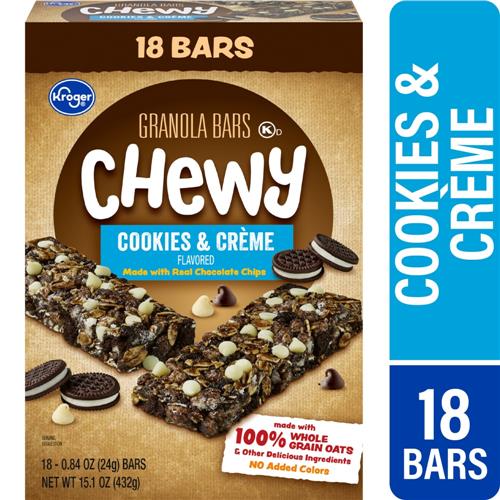 Kroger Cookies & Créme Chewy Granola Bars 18 ct / 0.84 oz