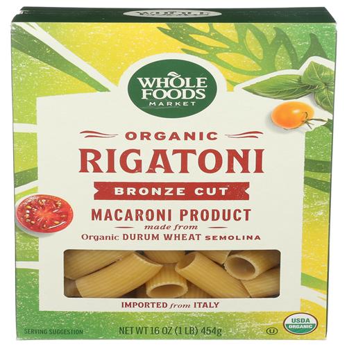 Whole Foods Market, Organic Rigatoni, 16 Oz