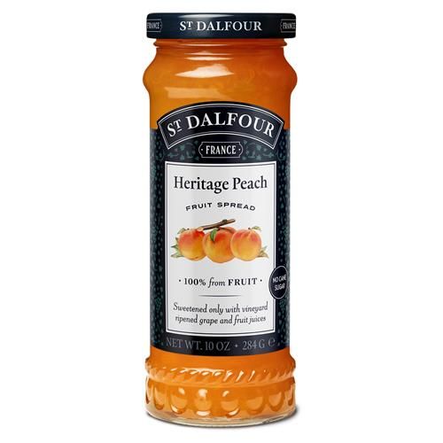 St. Dalfour Heritage Peach Fruit Spread - 10Oz - 100% From Fruit, No Artificial Ingredients, Non-Gmo, No Cane Sugars, All Natural, Made In France