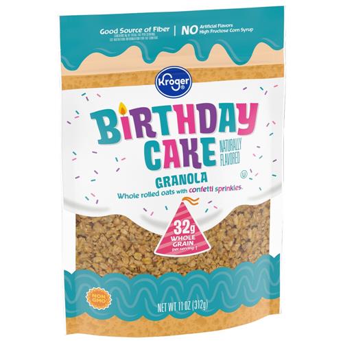 Kroger Birthday Cake Granola Cereal Clusters 11 oz