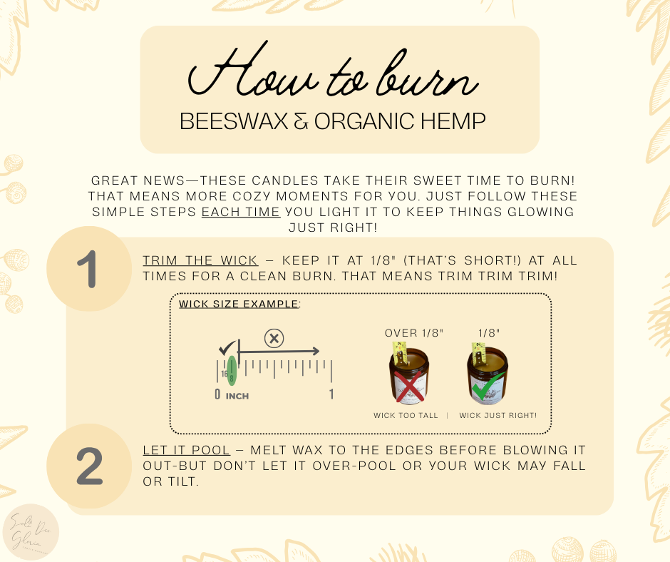 Lemon Vanilla Bliss Beeswax Candle | Extract & Organic Essential Oil Infused