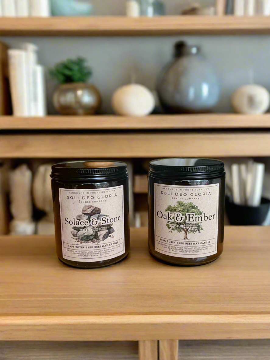 Relaxation Beeswax Candle Gift Set | Oak & Ember & Solace & Stone