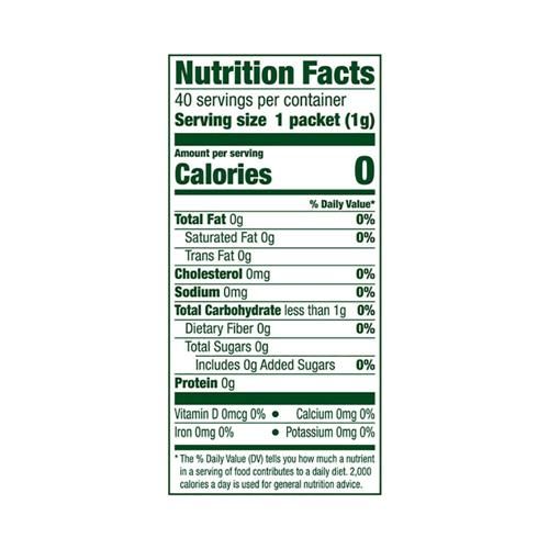 Simple Truth Organic Stevia Extract Blend Zero Calorie Sweetener 40 ct / 1.41 oz