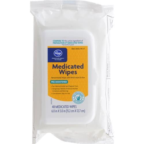Kroger Medicated Wipes 48 ct