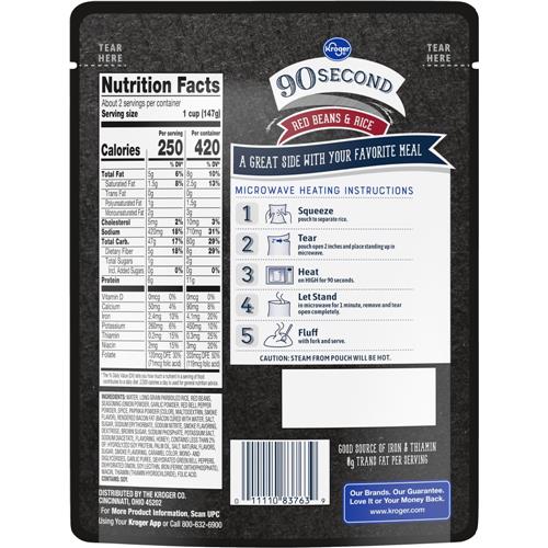 Kroger 90 Second Red Beans & Rice 8.8 oz