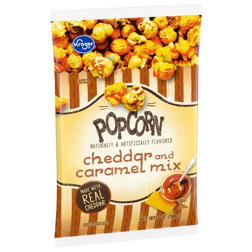 Kroger Cheddar and Caramel Popcorn 7 oz