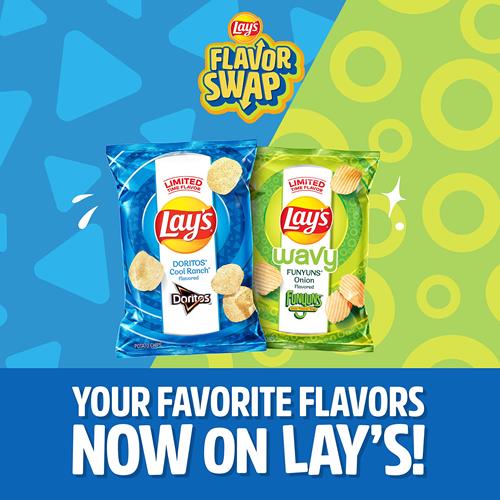 Lays Wavy Funyuns Onion Flavored Potato Chips Ranch, 7.5 Oz
