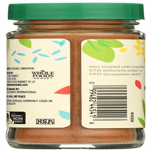 Whole Foods Market Organic Ground Cinnamon, 1.9 Ounce
