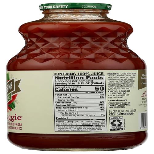 Rw Knudsen, Organic Very Veggie Juice, 32Oz