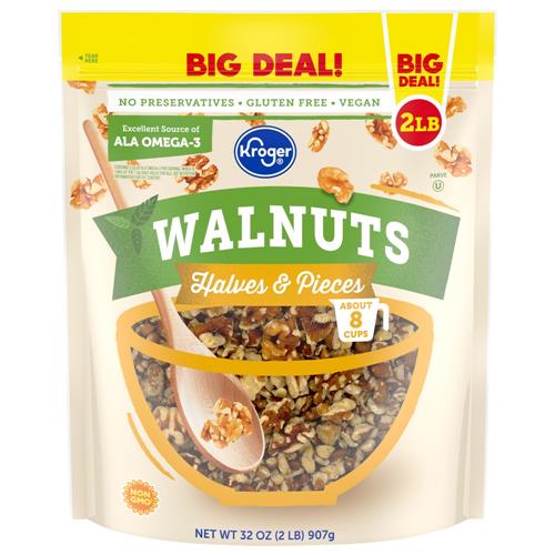 Kroger Walnut Halves & Pieces 32 oz