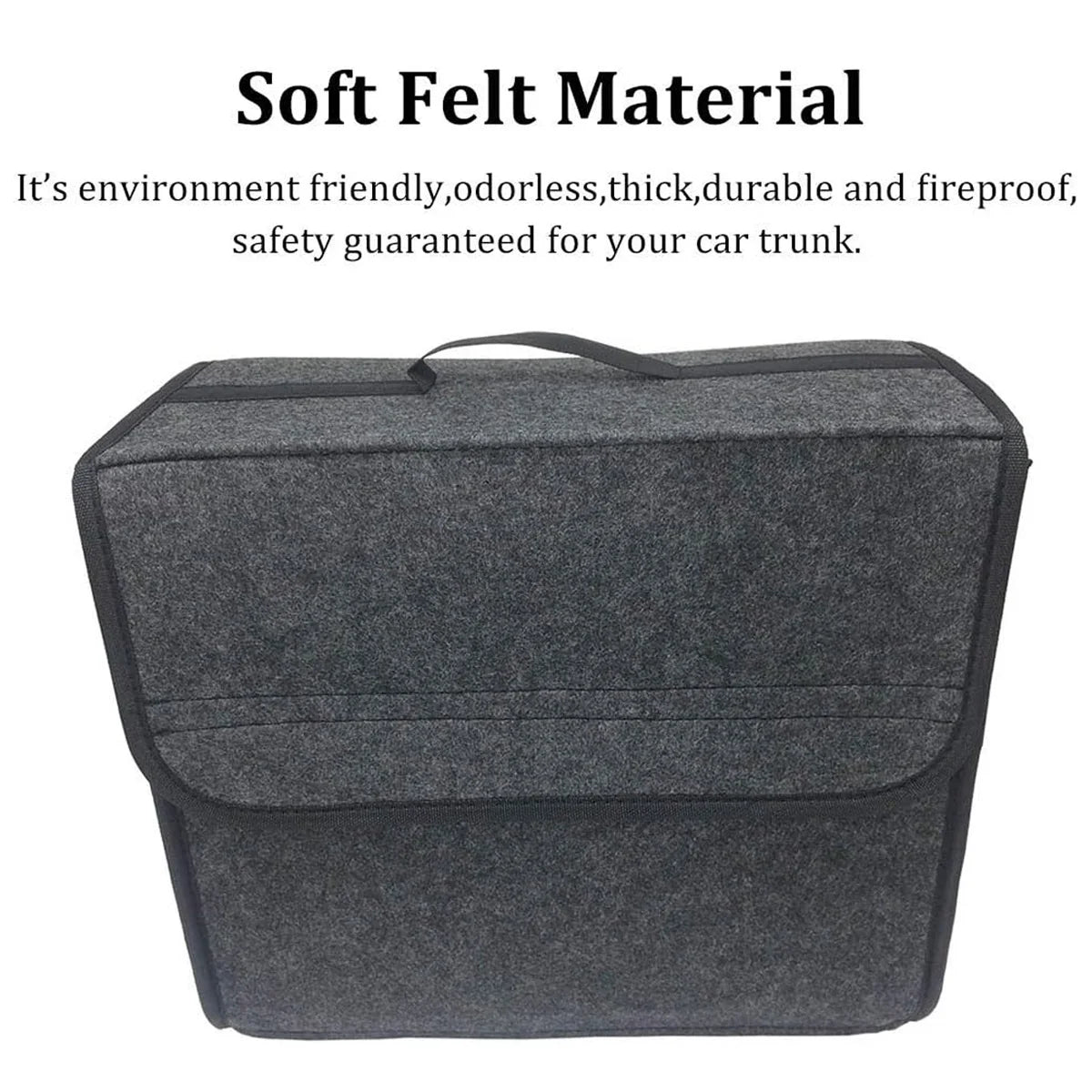 1Pc Car Storage Felt Box for Dark Gray anti Slip Storage Tools Towels Car Accessories Universal Foldable High-Quality Felt Box