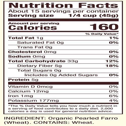 Bobs Red Mill Organic Farro Grain, 24Oz (Pack Of 1) - Non Gmo, Vegan, Kosher